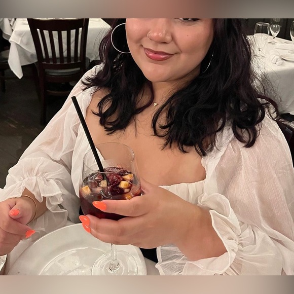 Long Sleeved Off the Shoulder Crop Top - Picture 5 of 5